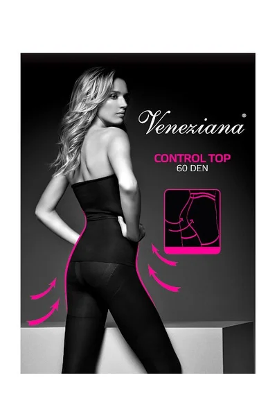 Černé modelující dámské punčocháče Veneziana Control Top