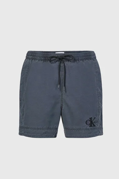 Pánské koupací šortky - YF429 - DCA - šedomodrá - Calvin Klein