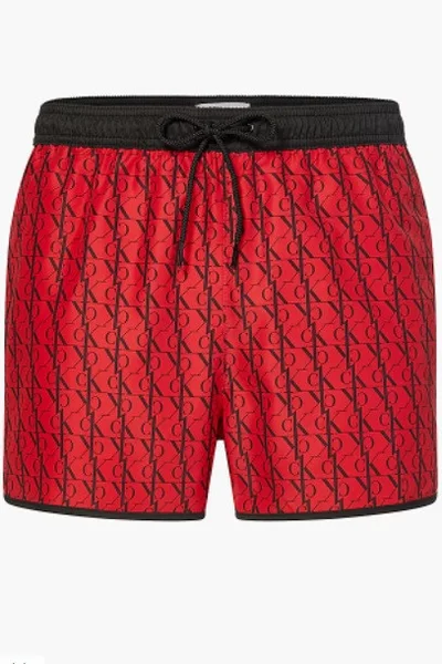 Pánské koupací šortky - IO590 - 0KP - červenáčerná - Calvin Klein
