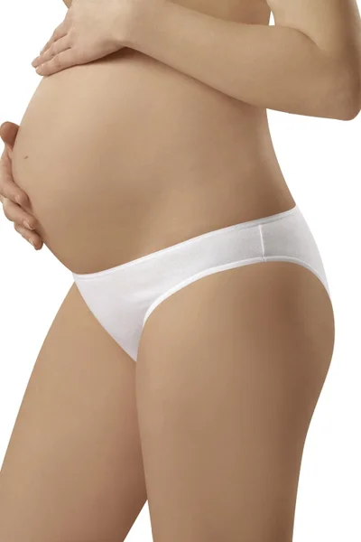 Těhotenské bílé kalhotky  Mama mini