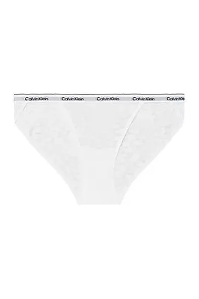 Bílé dámské kalhotky v klasickém střihu Calvin Klein