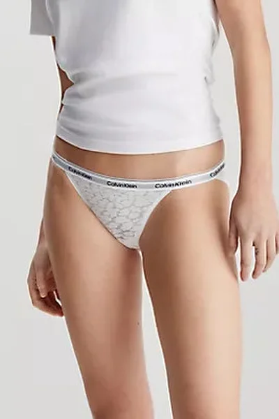 Bílé dámské kalhotky v klasickém střihu Calvin Klein