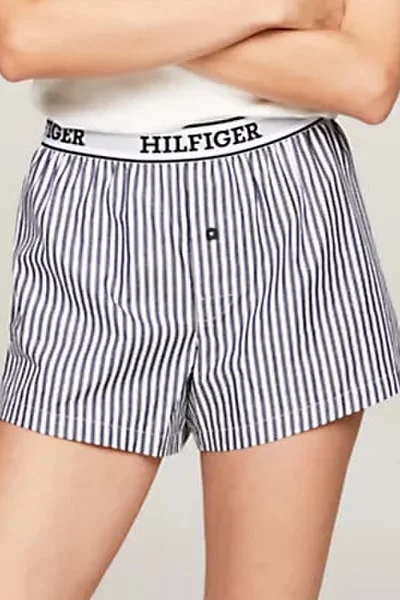 Dámské bavlněné pruhované šortky na spaní Tommy Hilfiger