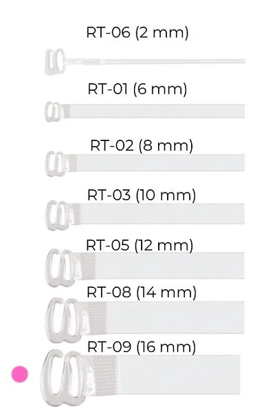 Transparentní silikonová ramínka Julimex s háčky