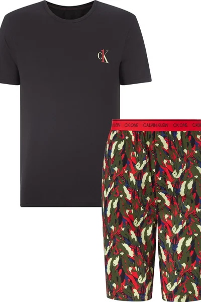 Dámské pásnké pyžamo set RQ185 9VO vícebarevná - Calvin Klein