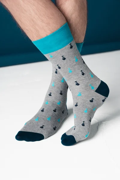 Vysoké unisex bavlněné ponožky s potiskem More