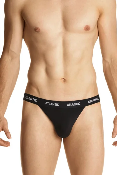 Atlantic Černé Pánské Jockstrap Slipy