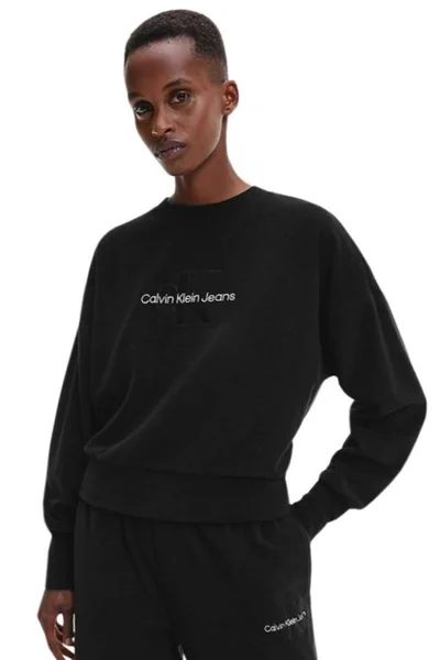 Černá dámská mikina Calvin Klein s monogramem