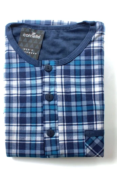 Pánská kostkovaná noční košile Cornette