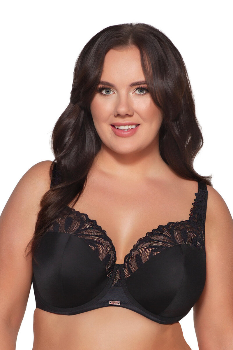 Černá měkká plus size dámská podprsenka pro větší poprsí Ava, černá 90G i170_2105-M-BLACK 90G