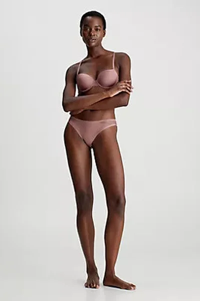 Hnědé dámské krajkové brazilky Calvin Klein