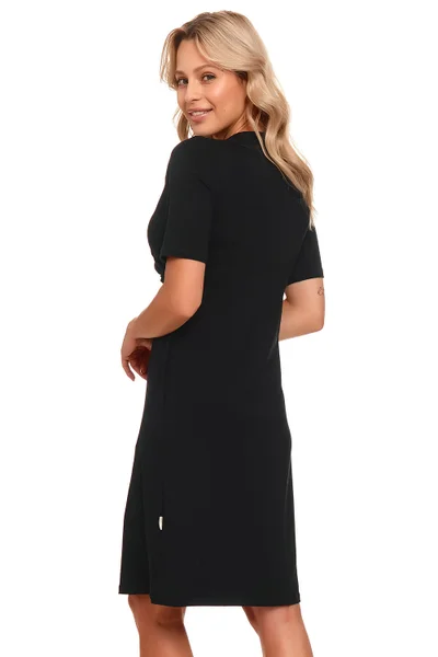 Černá dámská bambusová noční košilka pro těhotné DOCTOR NAP