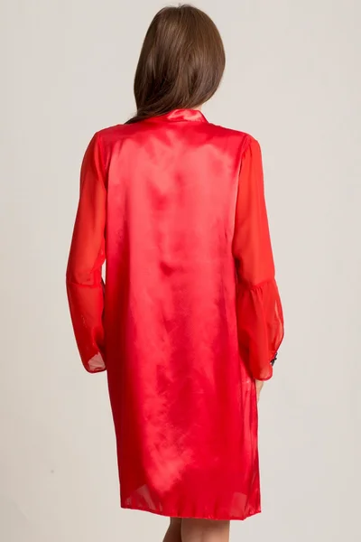 Sada červeného saténového spodního prádla FPrice