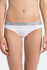 Bílé bokové dámské bavlněné kalhotky Calvin Klein
