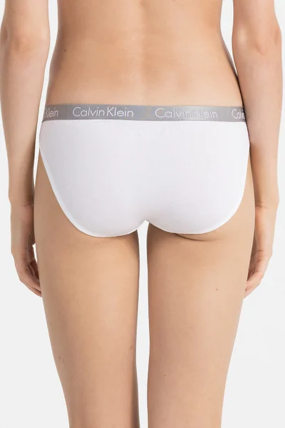 Bílé bokové dámské bavlněné kalhotky Calvin Klein