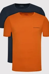 Pánské tričko - W605 HS517 KY730 - oranžovátmmodrá - Emporio Armani