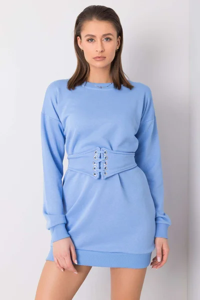 Dámská modré mikinové dámské šaty RUE PARIS FPrice
