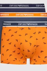 Pánské boxerky BE601 E499 PE153 - tmmodráoranžová - Emporio Armani