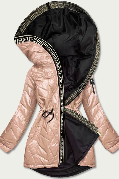 Béžová dámská bunda s ozdobným prošíváním PL690 S'WEST