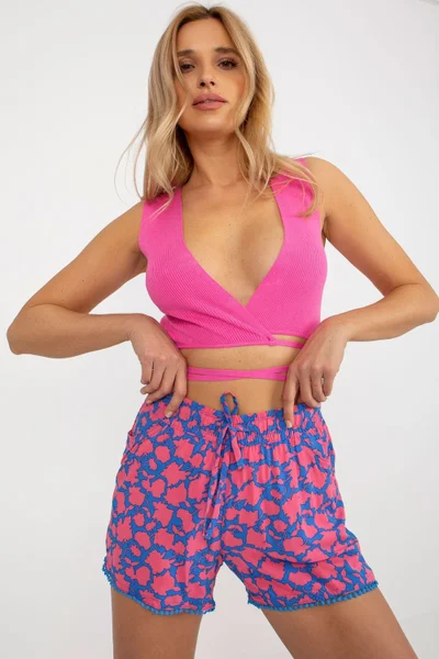 Modro-růžové lehké dámské šortky Fresh Made
