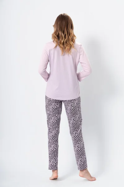 Pohodlné dámské pyžamo M-Max s rovnými kalhotami