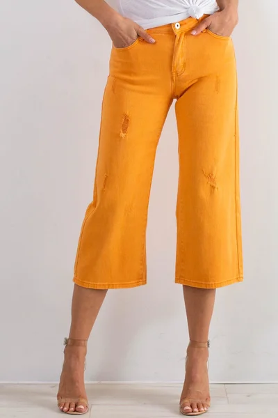 Dámské džínový kalhoty JMP SP GQ468 jasně oranžová FPrice