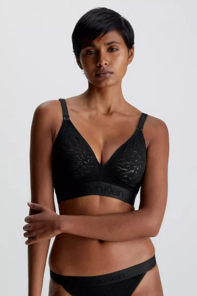 Černá krajková braletka Calvin Klein