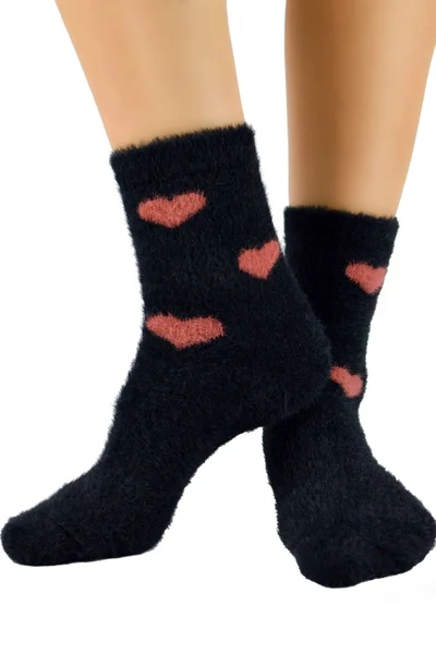 Hřejivé dámské ponožky se srdíčky Noviti