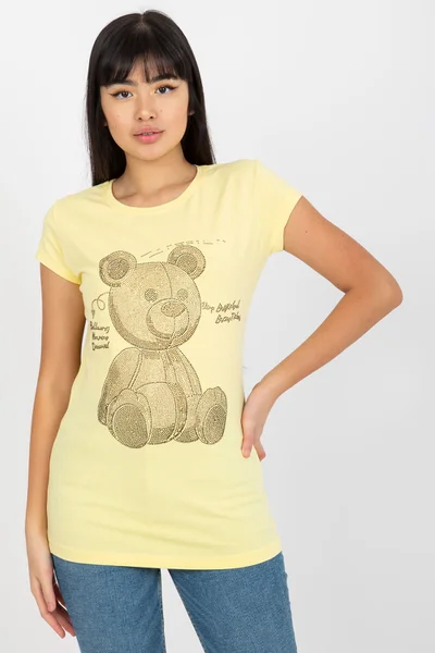 Dámské žluté tričko Teddy Bear FPrice