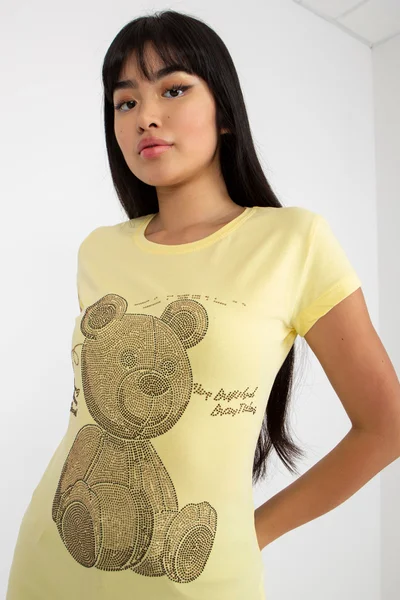 Dámské žluté tričko Teddy Bear FPrice