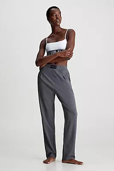 Dámské pyžamové kalhoty v šedé barvě Calvin Klein