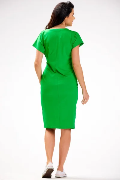 Výrazné zelené bavlněné šaty se zavazováním Infinite You