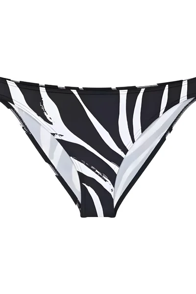 Černo-bílé bikinové kalhotky Zebra Triumph