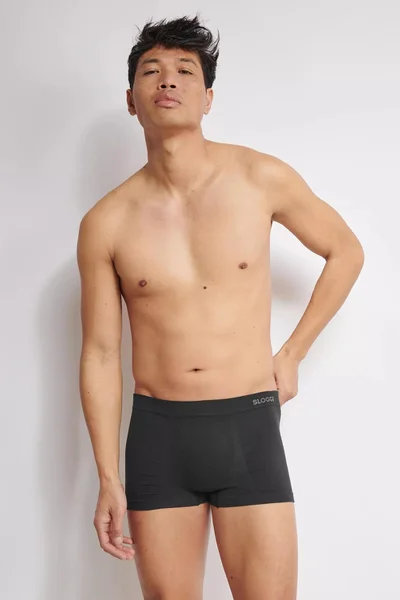 Pánské boxerky GO Smooth Hipster BLACK - Sloggi