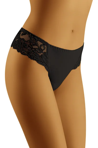 Dámská tanga Beta Black - Wol-Bar