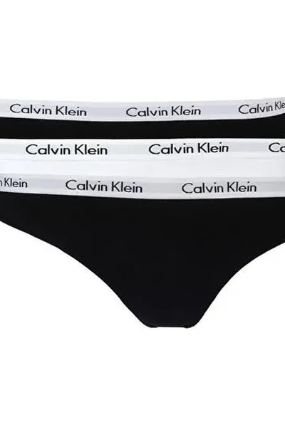 Černé bavlněné dámské kalhotky 3ks Calvin Klein