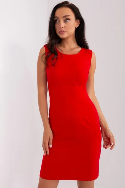 Dámské červené přiléhavé pouzdrové šaty FPrice