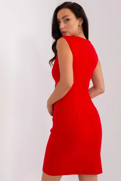 Dámské červené přiléhavé pouzdrové šaty FPrice