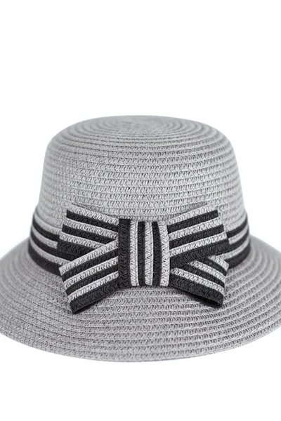 Světle šedý dámský klobouk s mašlí Art of polo