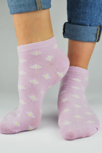 Lila dámské ponožky se vzorem Noviti