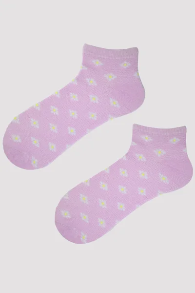 Lila dámské ponožky se vzorem Noviti