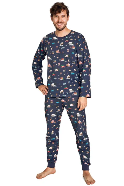 Chlapecké pyžamo H563 Mikolaj - Taro (barva tmavě modrá)