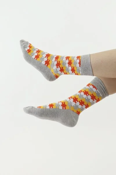 Barevné unisex ponožky Puzzle Moraj