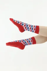 Unisex barevné ponožky s motivem Puzzle Moraj