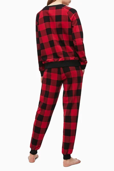 Červeno-černé dámské tepláky Calvin Klein 6302
