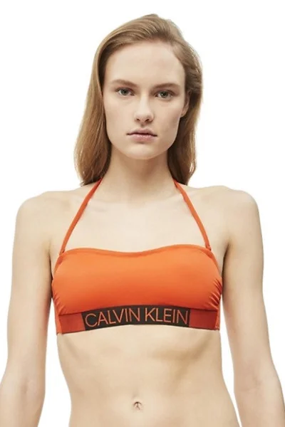 Oranžový vrchní díl plavek Calvin Klein 0552-659