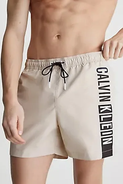 Béžové pánské koupací šortky Calvin Klein