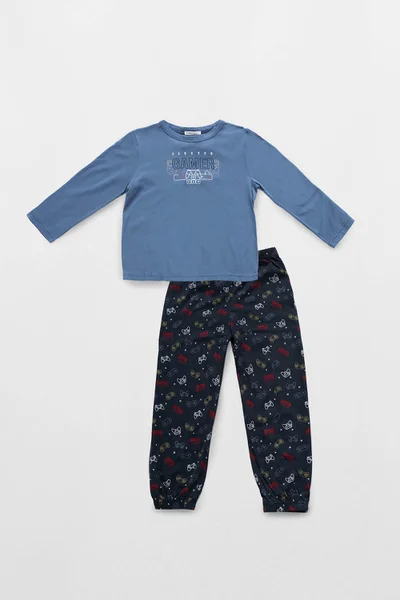 Bavlněné modré pyžamo pro děti Vamp
