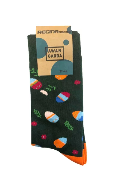 Pánské barevné ponožky Regina Socks 7844 Avangarda Slepice