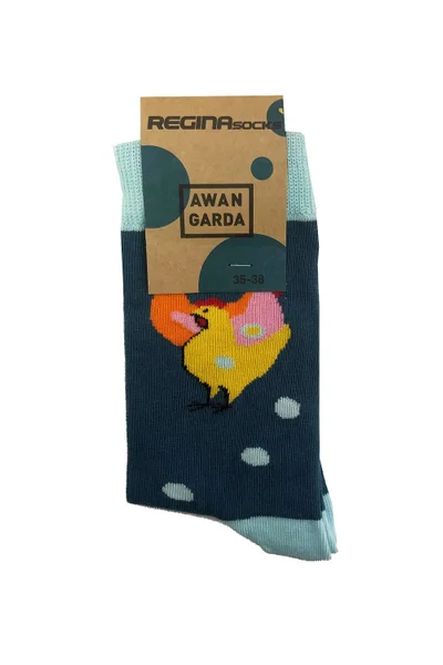 Pánské barevné ponožky Regina Socks 7844 Avangarda Slepice